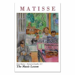 HENRI MATISSE "The Music Lesson" Colorful Art Print 13"by19" Poster